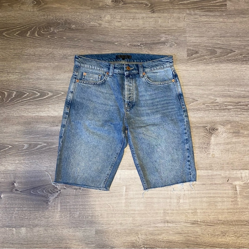 ASOS Denim Shorts In Vintage Blue
